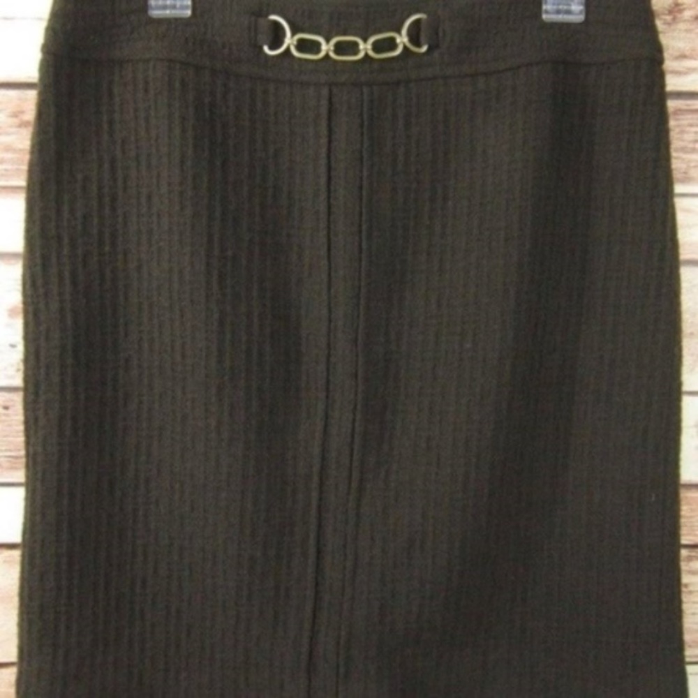 Ann Taylor Brown Wool Skirt size 8